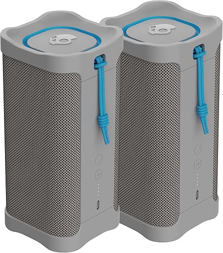 Skullcandy Terrain XL - Paquete de 2 altavoces inalámbricos Bluetooth - (2) altavoces portátiles impermeables IPX7 con radiadores pasivos