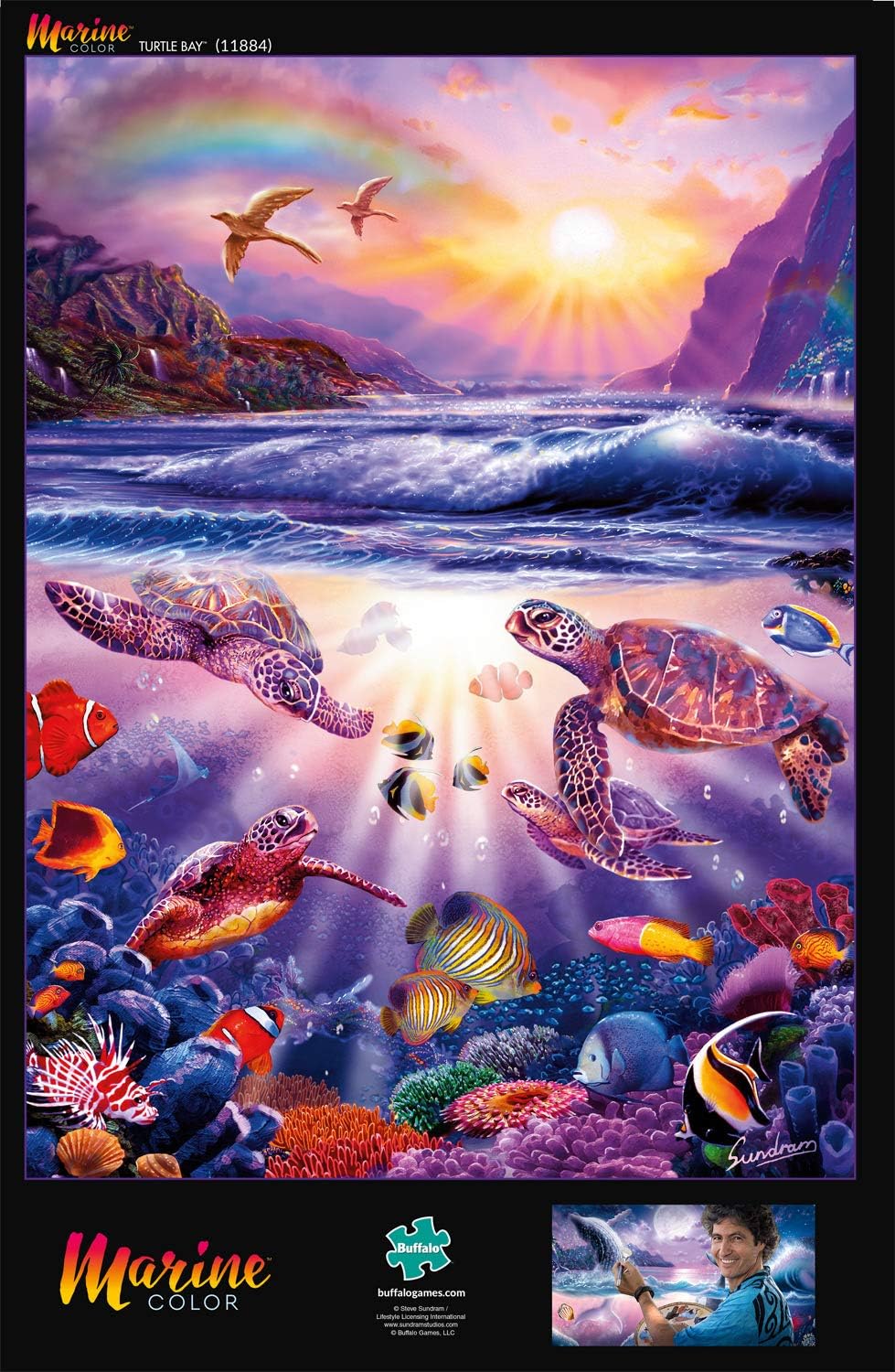 Buffalo Games - Turtle Bay - 1000 Piece Jigsaw Puzzle Multicolor, 26.75"L X 19.75"W