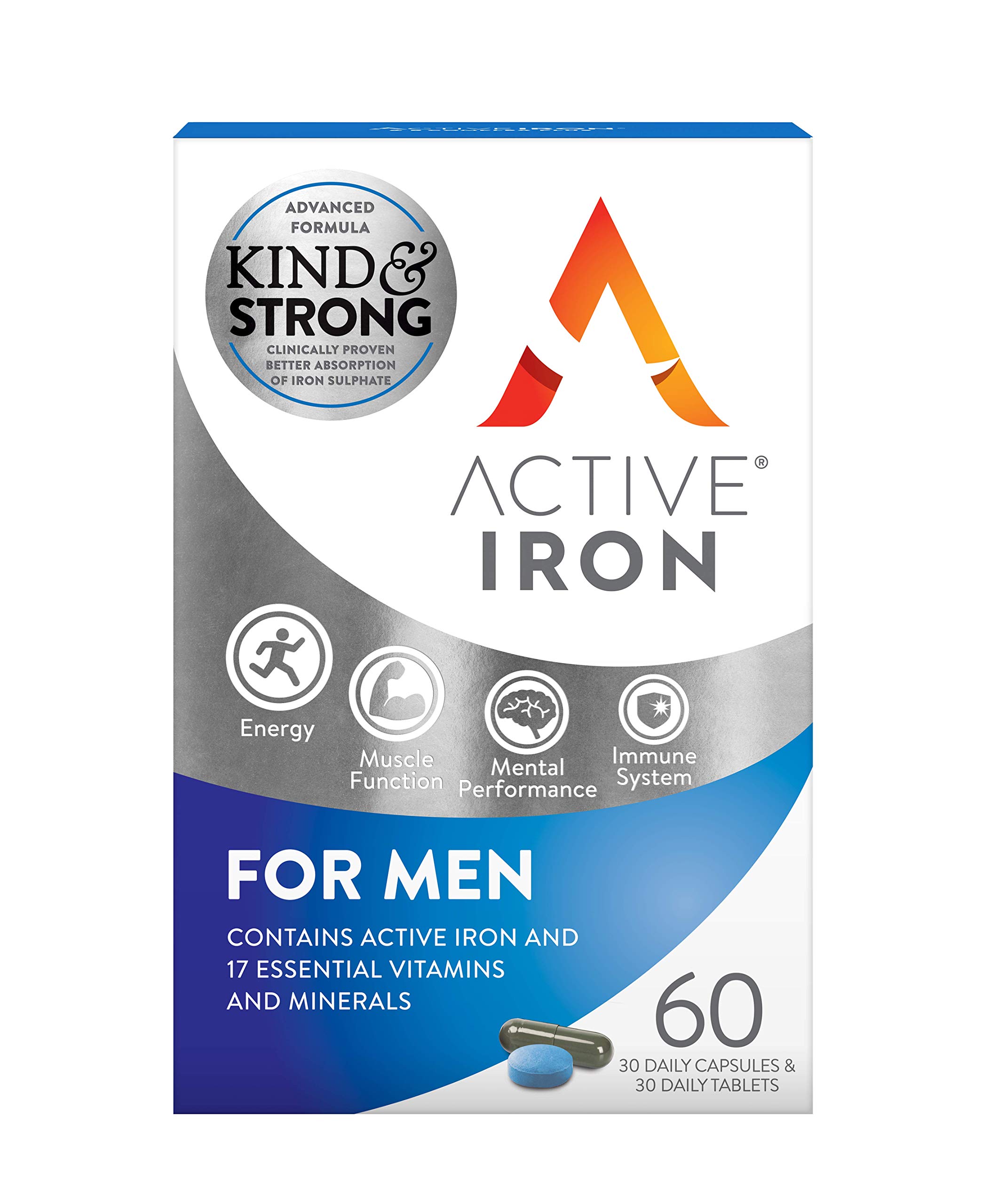 Buy Active Iron Men 30 Iron s & 30 Multi s Iron Supplement with