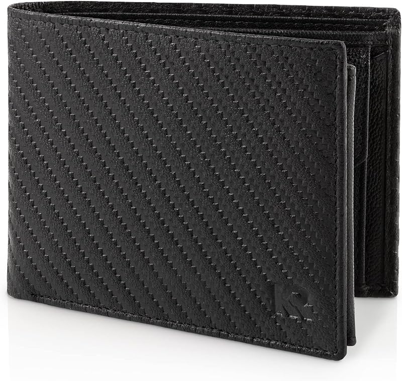 KRONIFY férfi bőr pénztárca RFID védelemmel, 13 kártyahellyel, érmetatartóval