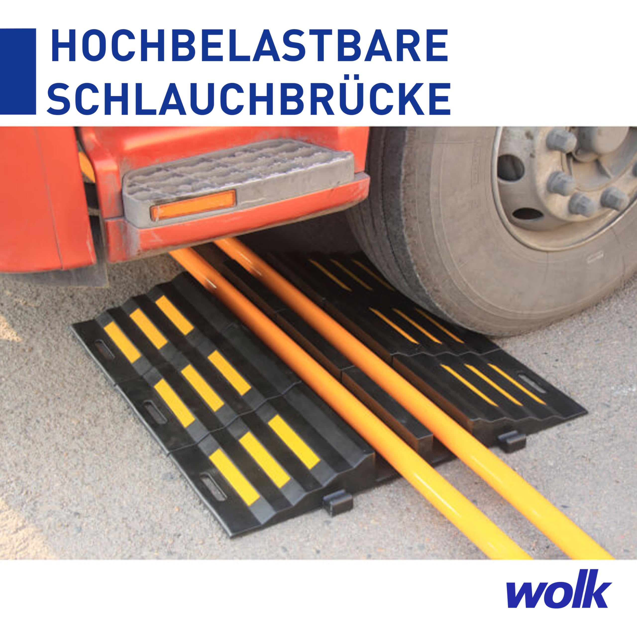 wolk Schlauchbrücke Kabelbrücke überfahrbar - 2 Kanäle, 8 t