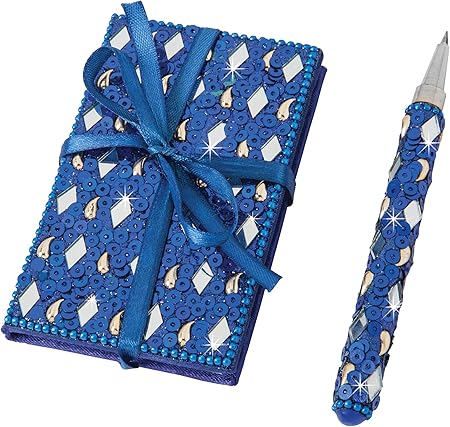 Amazon Bejeweledミニノートブックwith Matchingペン ブルーキラキラノートブックセット ポケットサイズ 2 Pc セット メモ帳 文房具 オフィス用品 Amazon Bejeweledミニノートブックwith Matchingペン ブルーキラキラノートブックセット ポケットサイズ 2 Pc セット メモ帳 文房具 オフィス用品