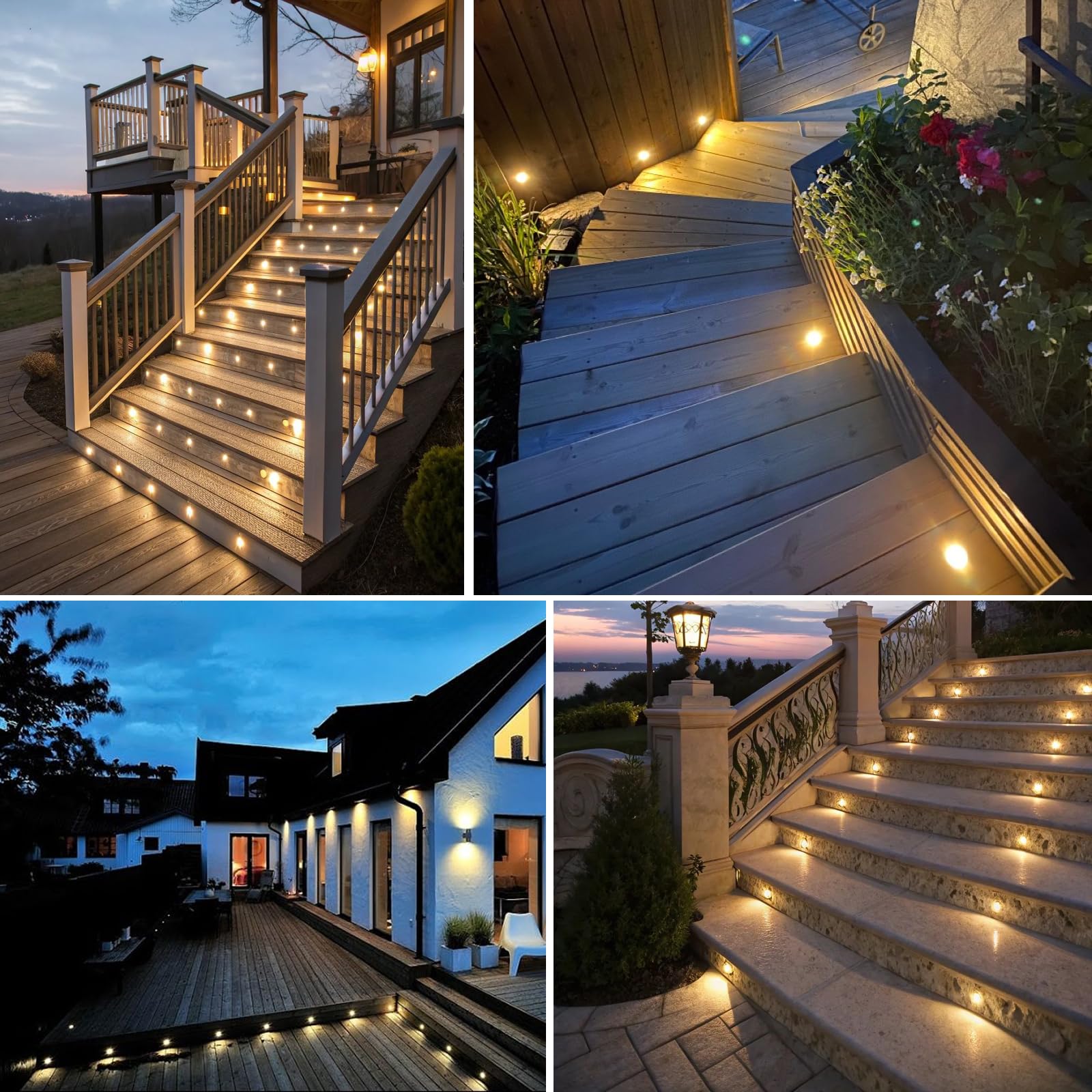 20er mini Bodeneinbaustrahler Set DC12V Ø19mm 0.4W LED Einbaustrahler IP67 Wasserdicht Einbauleuchten Außen Terrasse Küche Garten Led Lampe