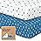 KeaBabies 2-Pack Organic Crib Sheets for Boys, Girls - 52x28 Fitted Crib Mattress Sheet Neutral, Breathable Jersey Cotton Cover for Baby Bed, Toddler Mattress, Soft & Cute Prints (Space Quest)