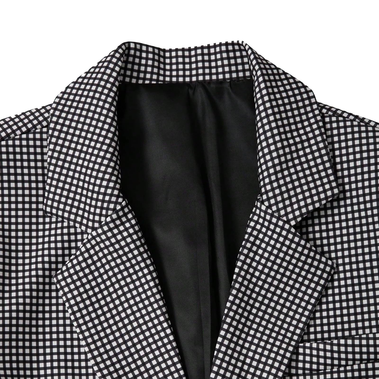 Generisch Tuta estiva da uomo a quadri, a maniche corte, giacca e pantaloncini, abbigliamento moderno, per il tempo libero, business, casual, estivo, set da uomo, leggero, a quadretti, set da lavoro