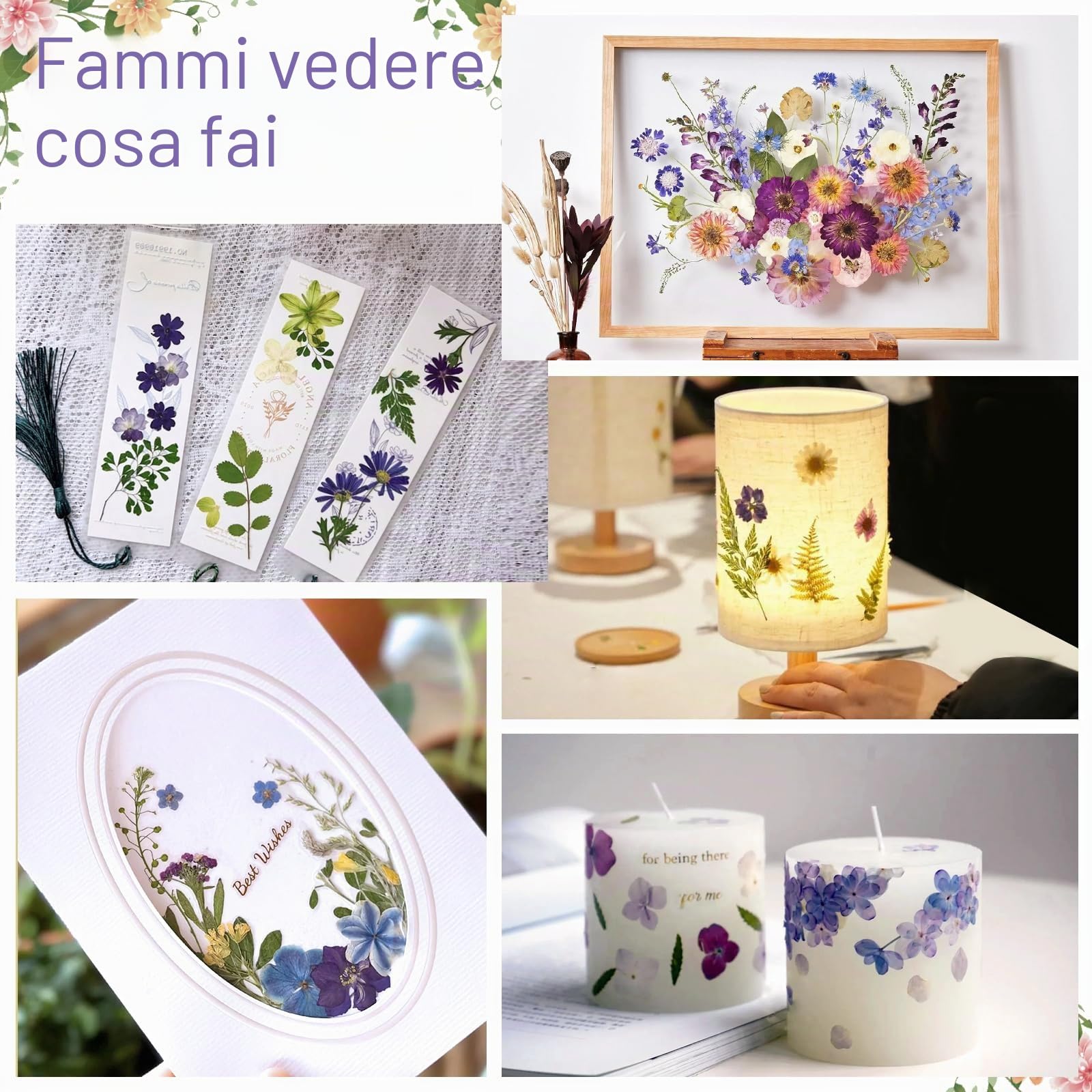 Suziko Large Flower Press Kit per adulti e bambini Kit per la conservazione dei fiori e delle piante Misura 10,8" x 6,9" Suziko Leaves Press & Flower Press è un grande regalo per gli amanti