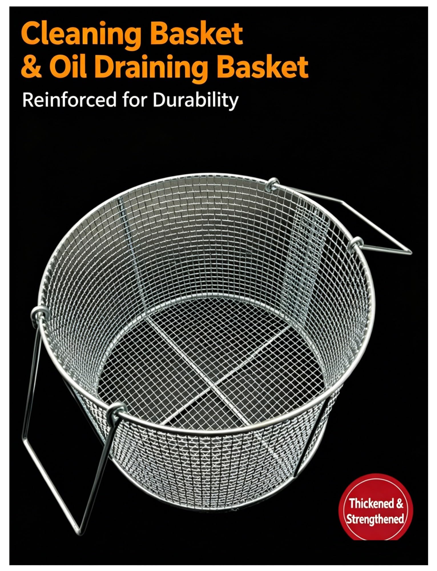 Cestello scolapasta rotondo in filo metallico, colino perforato per cucina, setaccio per lavare le verdure, cestino multiuso in acciaio inossidabile 304, apertura 10 mm