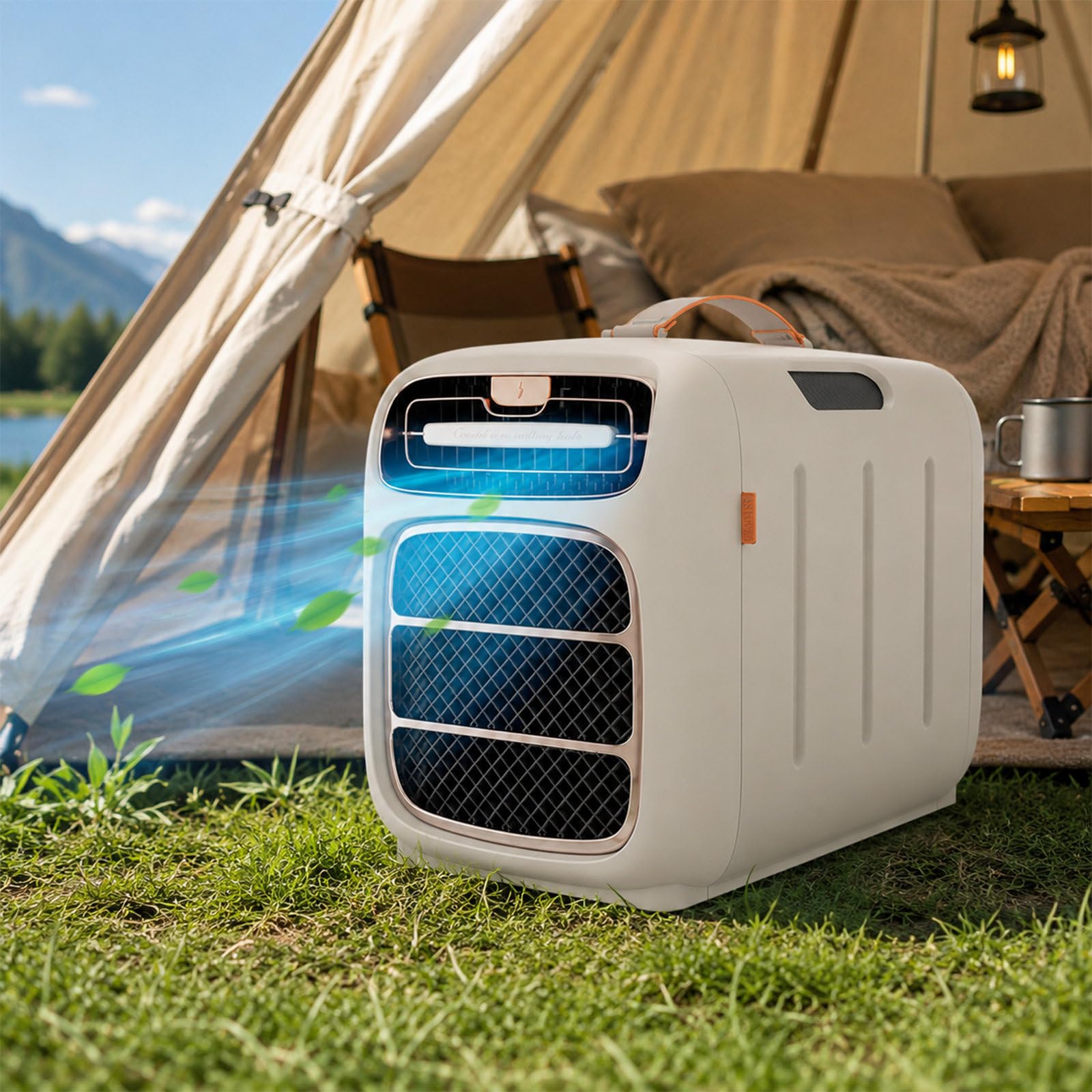 QJJML Portable Air Conditioner, 1400W Cooling for Tents and Campervans