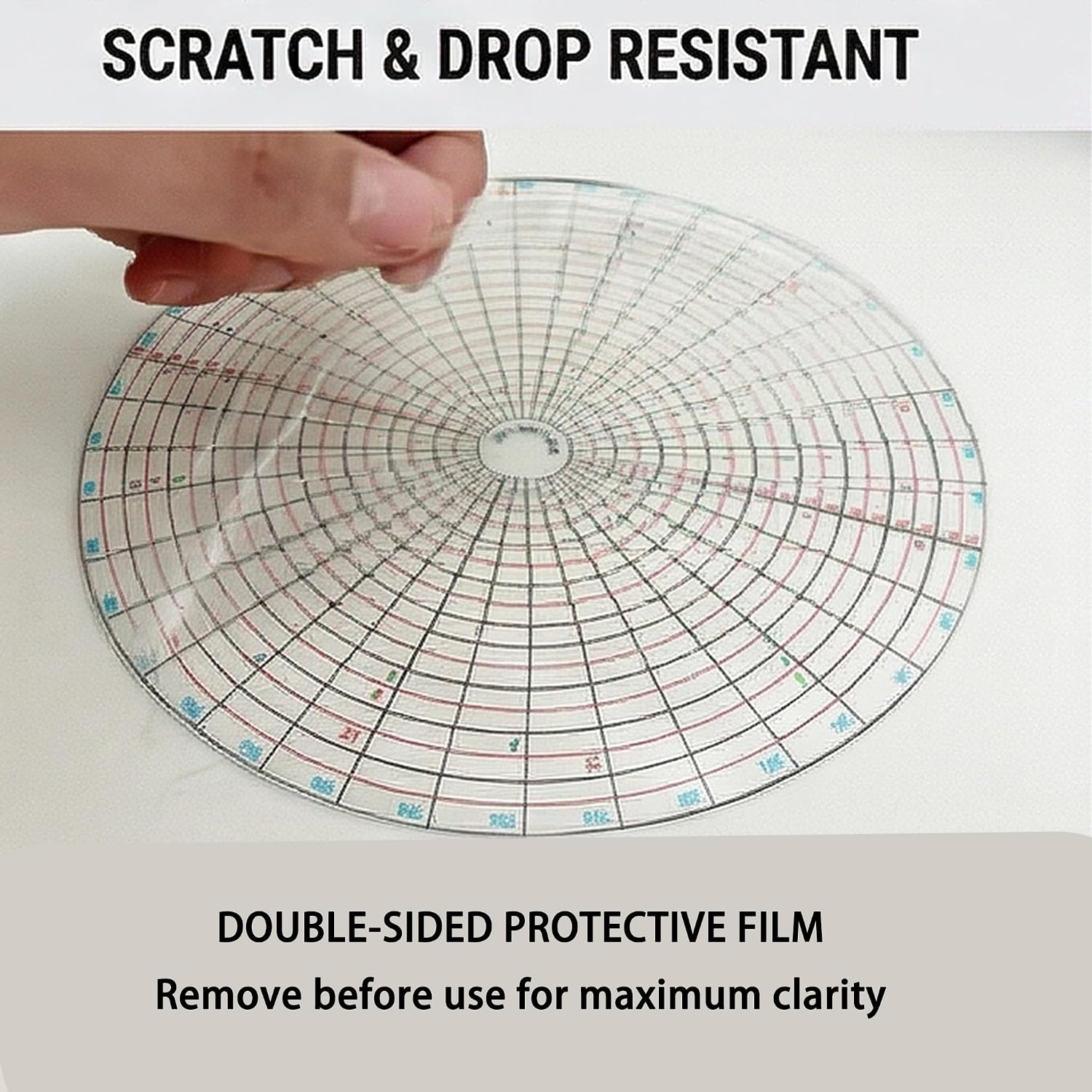 Pottery Circular Divider, 7.87" Acrylic Clay Sculpture Template with 1-36 Equal Division Marks, Precise Pattern Ruler for Ceramics Trimming & DIY Craft (Circular Divider)