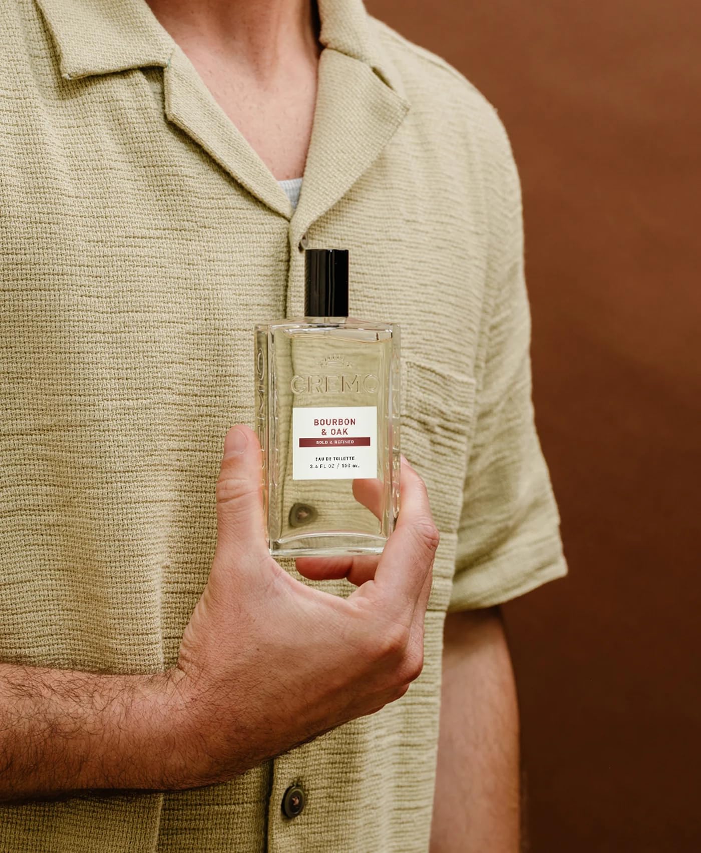 CREMO - Bourbon & Oak Eau de Toilette for Men – woda kolońska z pikantnym zapachem – 100 ml