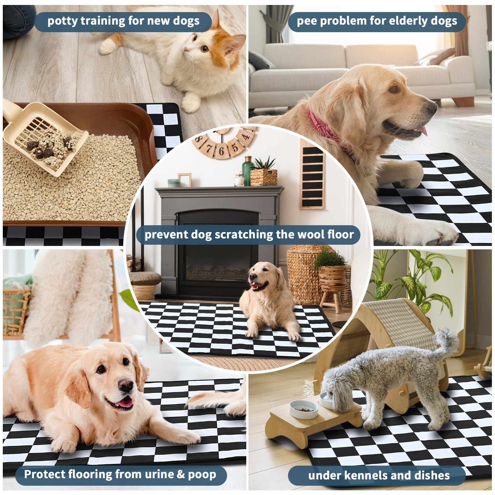 LynxLink Dog Bath Mat For Tub - Non-Slip, Fast Dry, Senior Friendly (Yellow) - View #2