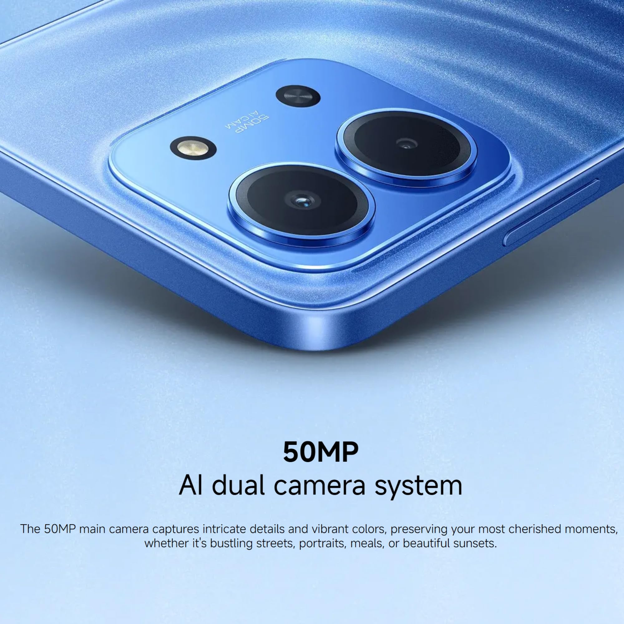 XIAOMI Redmi 15C - Smartphone de 4+256GB, Cámara Dual con IA de 50 MP, Pantalla inmersiva de 6,9" 120 Hz, Potente procesador octacore, Carga rápida de 33W, Cargador no Incluido, Negro (Versión ES)