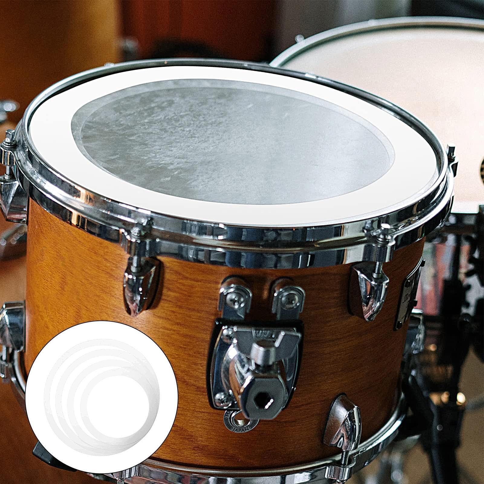Drum Tone Control Ringe – 4er Set Dämpfungsringe 10/12/14/16 Zoll | Muffler Für Snare & Tom Trommeln | Percussion Zubehör Zur Obertöne Reduzierung & Klangkontrolle