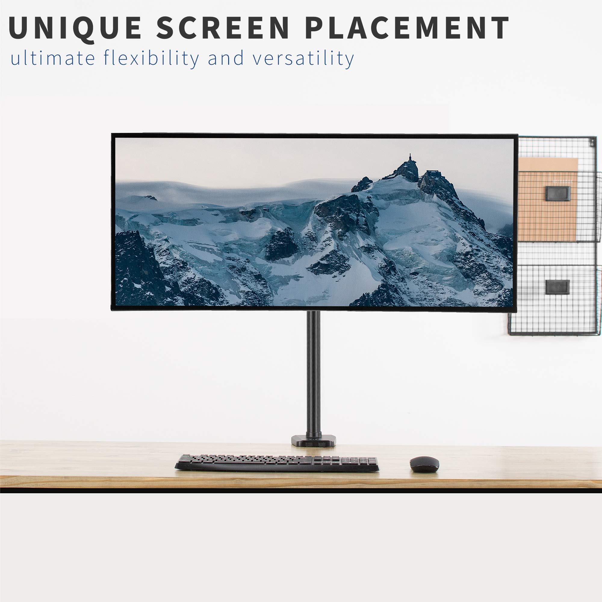 VIVO Supporto universale per TV da 32 a 55 pollici con piastra VESA rimovibile da 75 x 75 mm a 400 x 400 mm, adatto a tubi fino a 5 cm, MOUNT-POLE4A