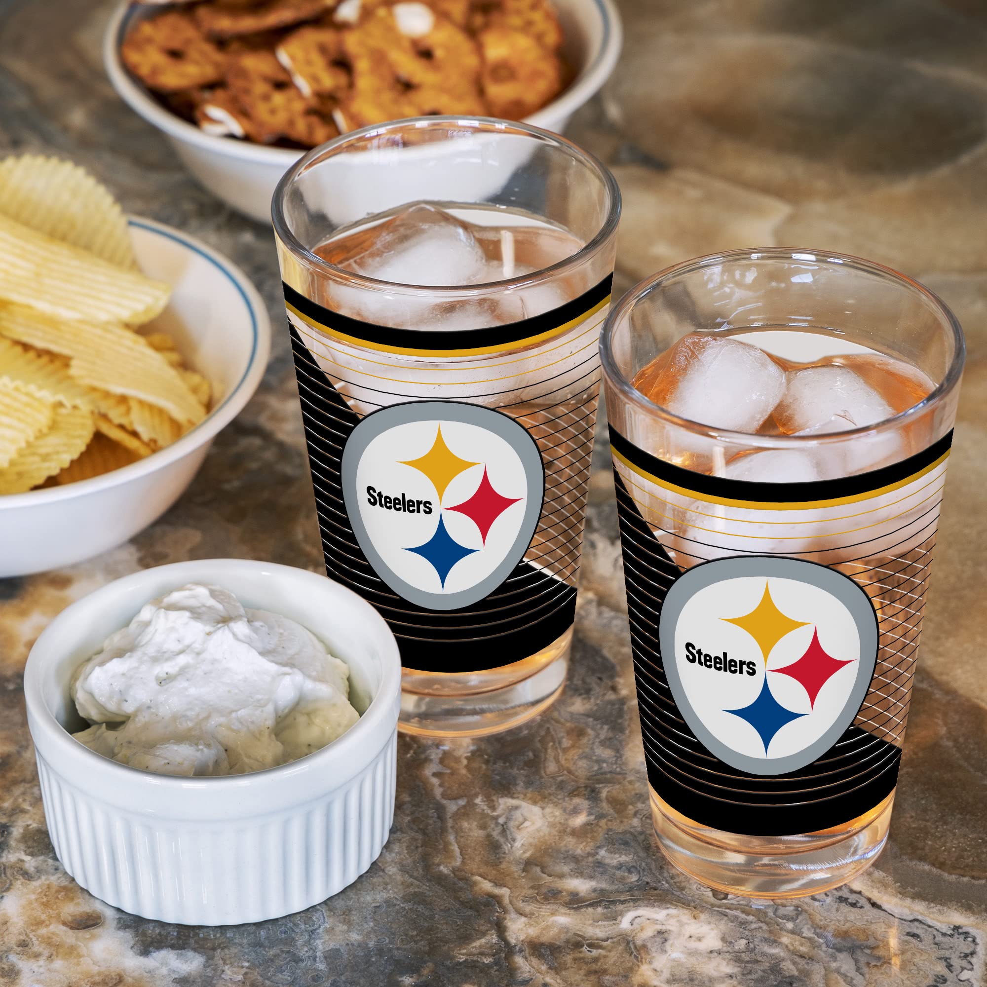 Pittsburgh Steelers Pint Glasses - Set of 2 -4