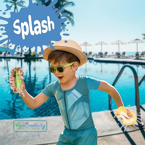 Miniatura 2 de ArtCreativity Juguetes de agua de frutas  Juego de 3  Juguetes de baño esponjosos para niños  Colores vibrantes con 3 diseños diferentes de frutas