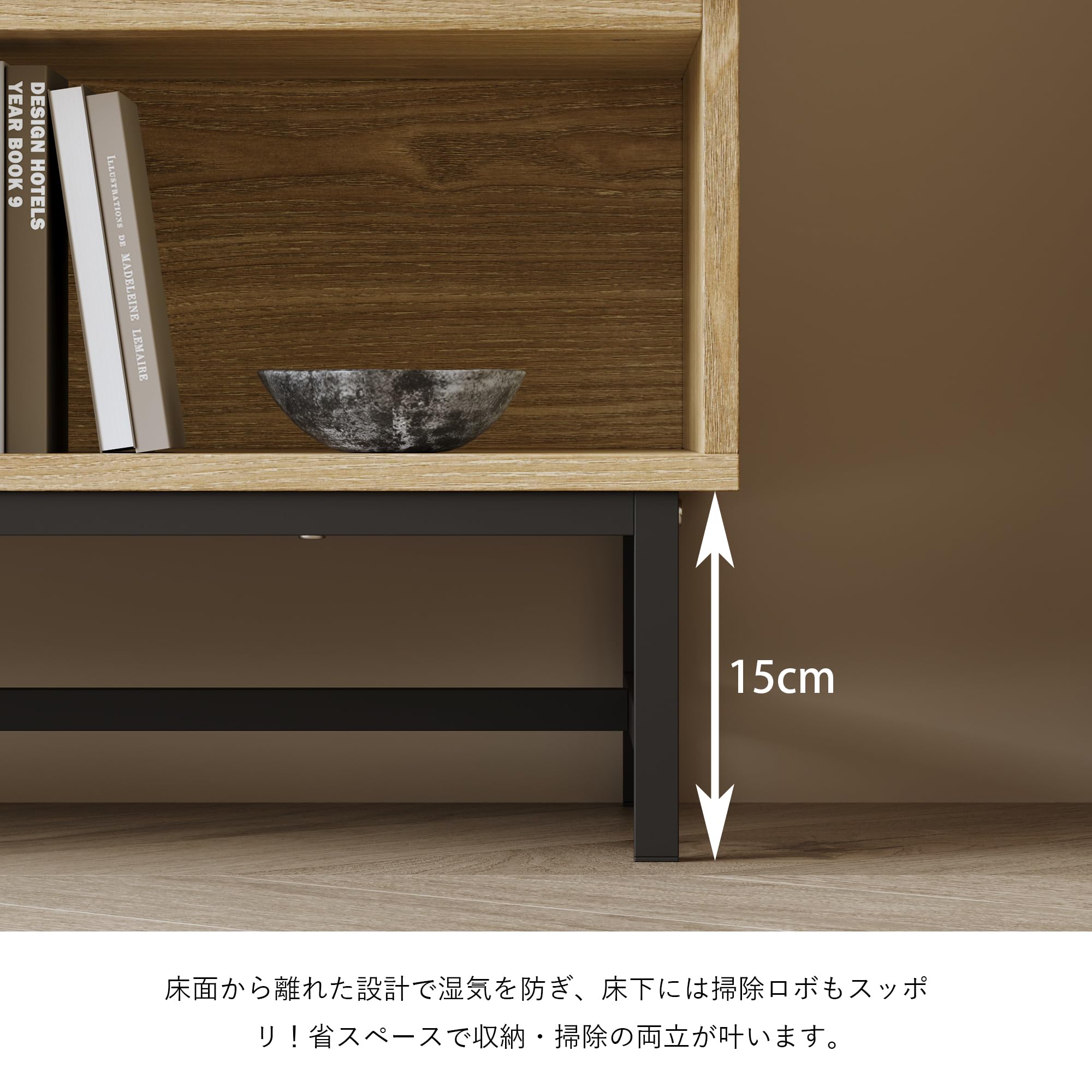 Amazon.co.jp: FUFU&GAGA キャビネット サイドボード LEDライト付き