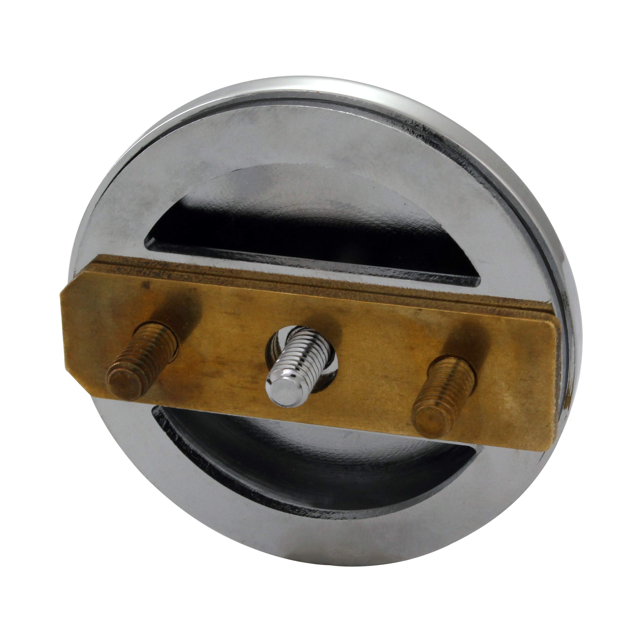 Westbrass 493144H-26 Badewannen-Ablaufgarnitur und Überlaufgarnitur mit Abflussstopfen und Illusionär-Blende, 30,5 cm und 10,2 cm, 1 Stück, poliertes Chrom