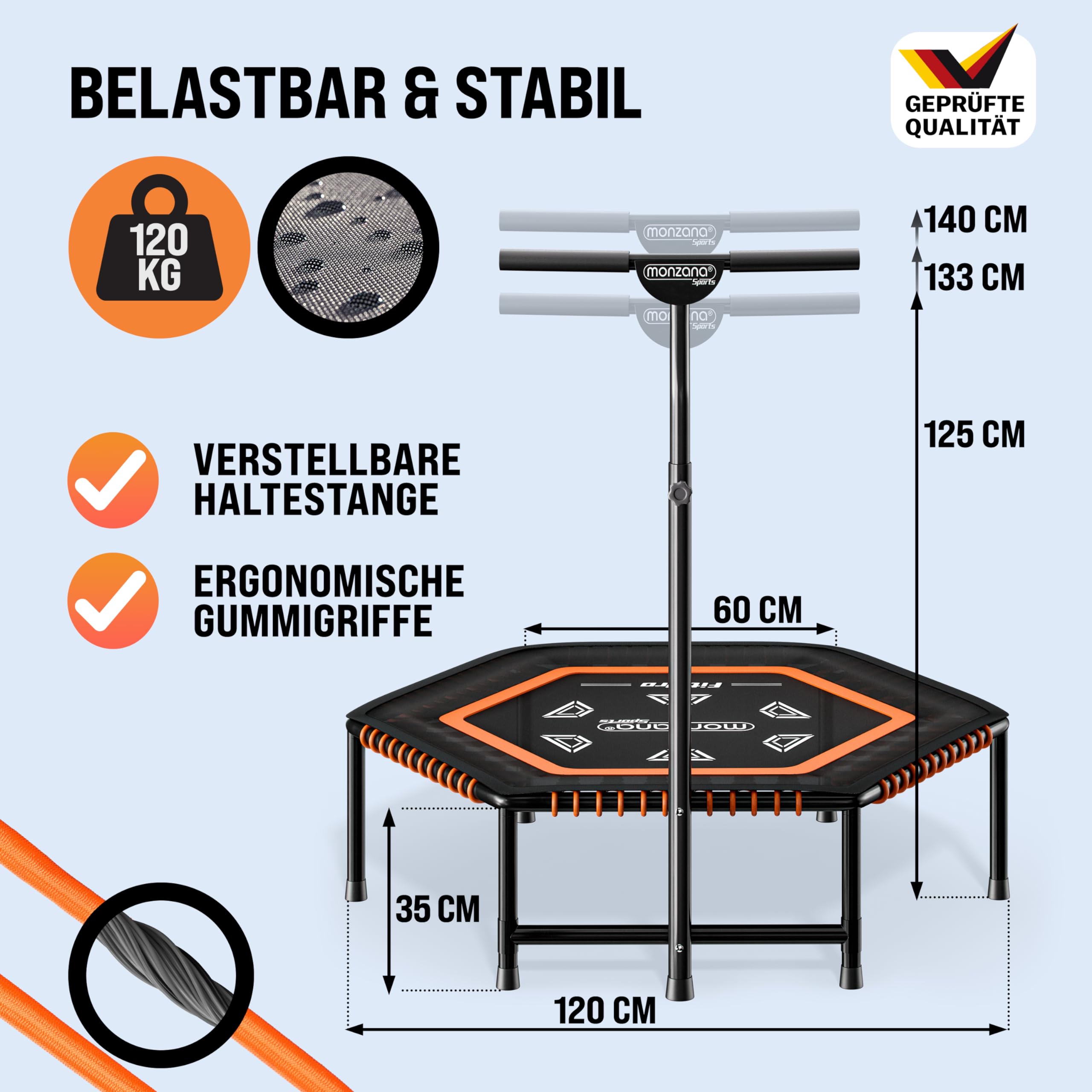 MONZANA® Trampoline Extérieur Rond 305cm Max. 150kg Set Complet Filet De Securite Porte Entree Echelle Tapis De Saut 93496448