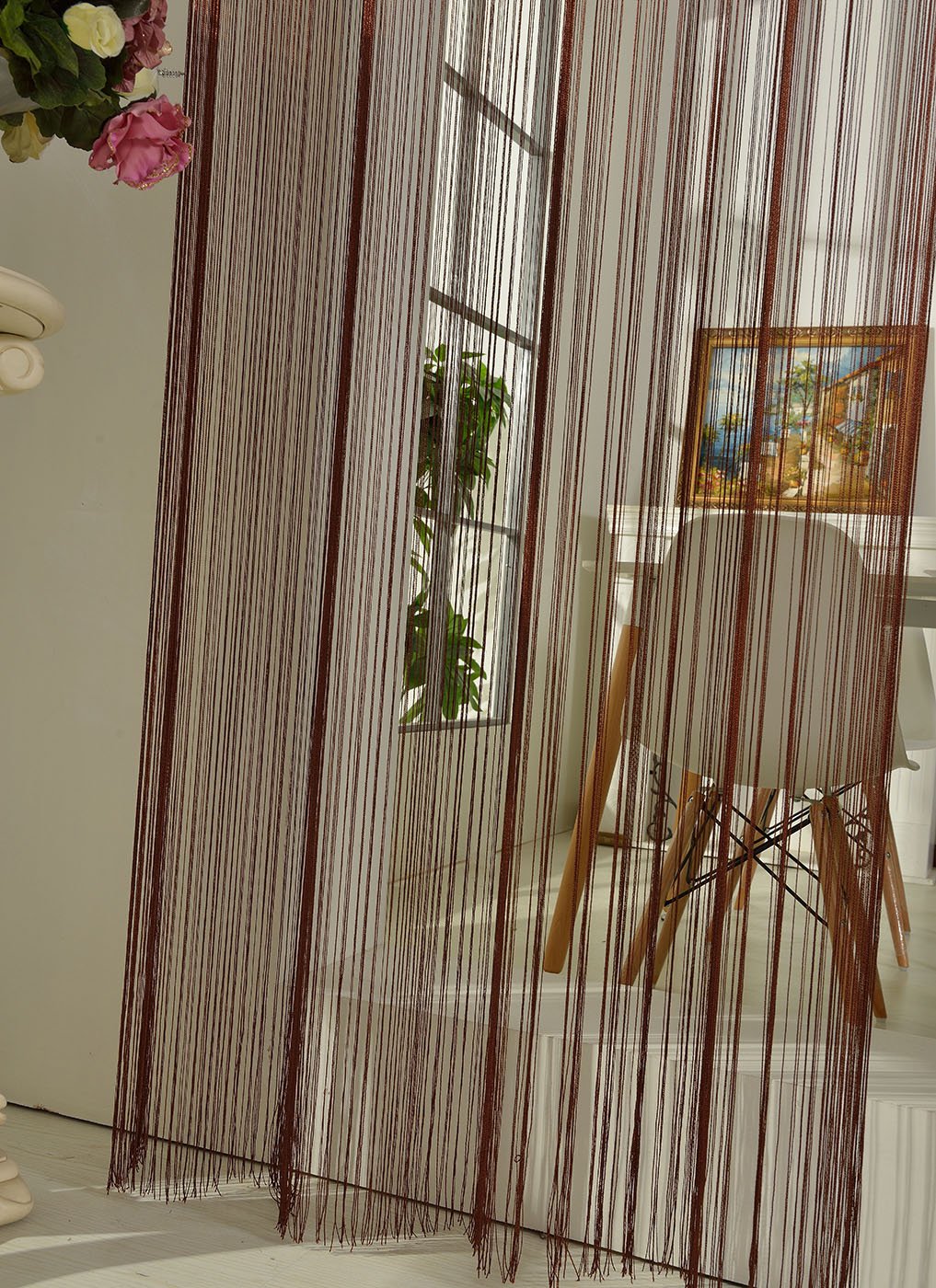 Cortinas De Gasa Con Ojales 2 Uds Marrón 140x260 Cm | Leroy Merlin