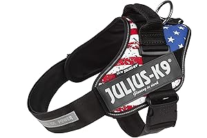 Julius K9 Powerharness - Size: XL/2, USA Flag