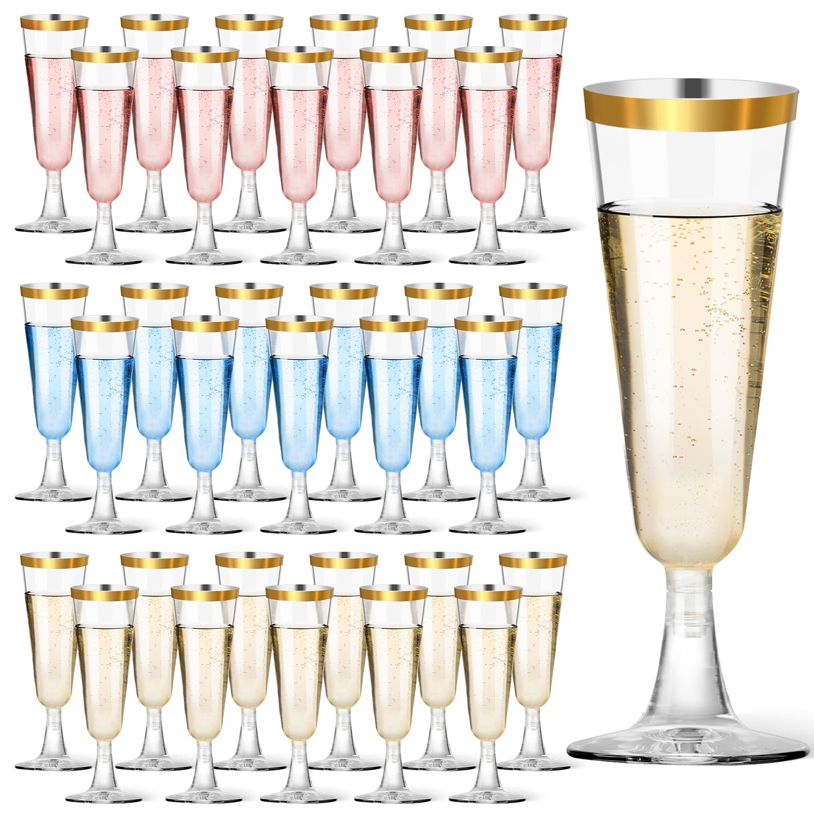 Disposable Champagne Flutes - 40 Pack -19