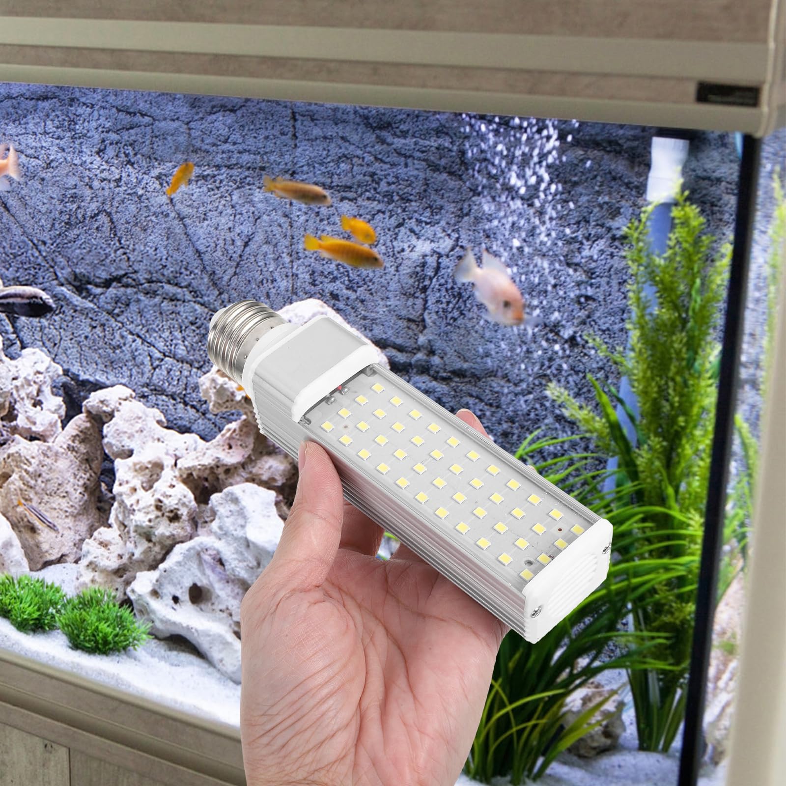 iplusmile Lampadine Acquario - 9W E27 Luce a LED Luci per Acquari - Lampada di risparmio energetico Lampadine a Vite Lampada