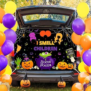 Halloween Trunk or Treat Car Decorations Hocus Pocus Theme