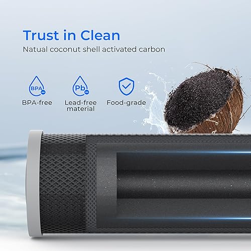 Miniatura 6 de Waterdrop Whole House - Cartucho de filtro de agua para sedimentos de carbono CTO para GE FXHTC, GXWH40L, W10-PR, Culligan RFC-BBSA, 10 x 4.5