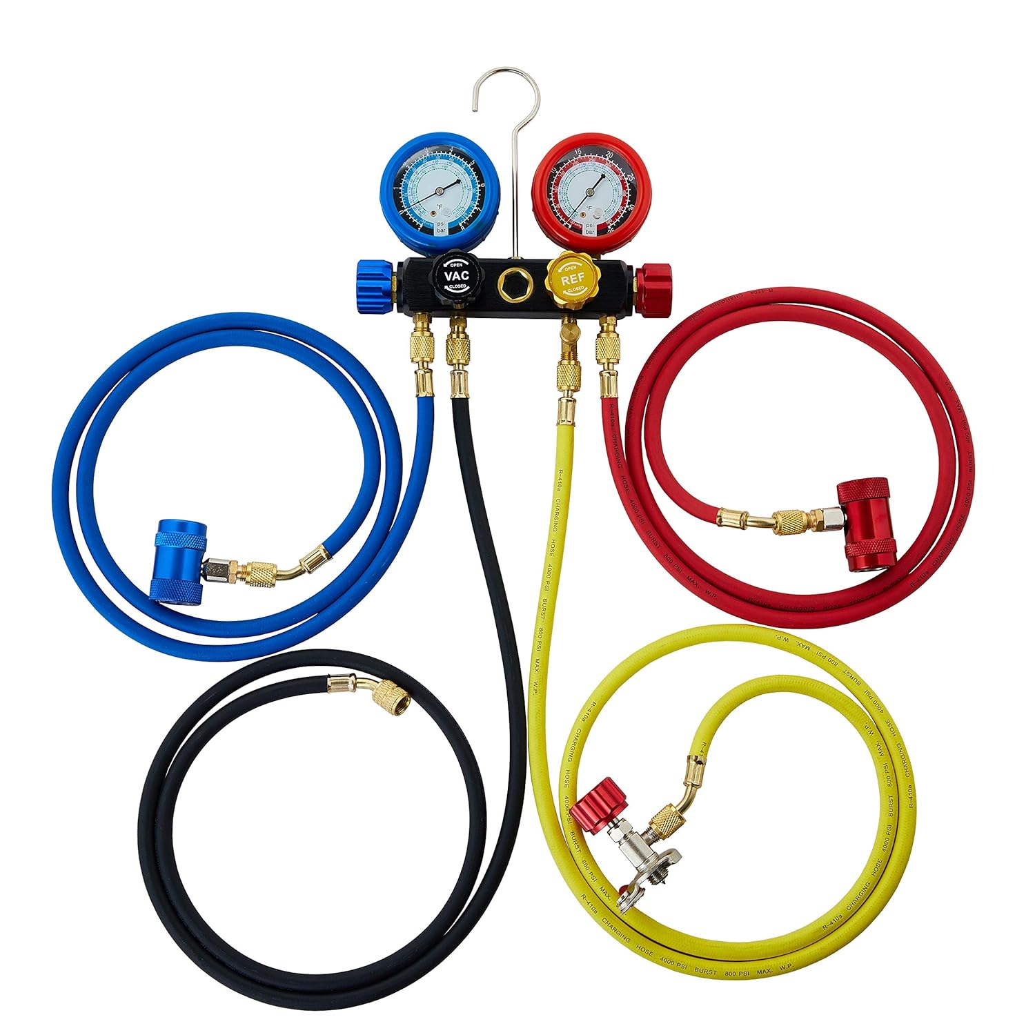 Works on Car Freon Charging and Evacuation Lichamp AC R1234YF R134A