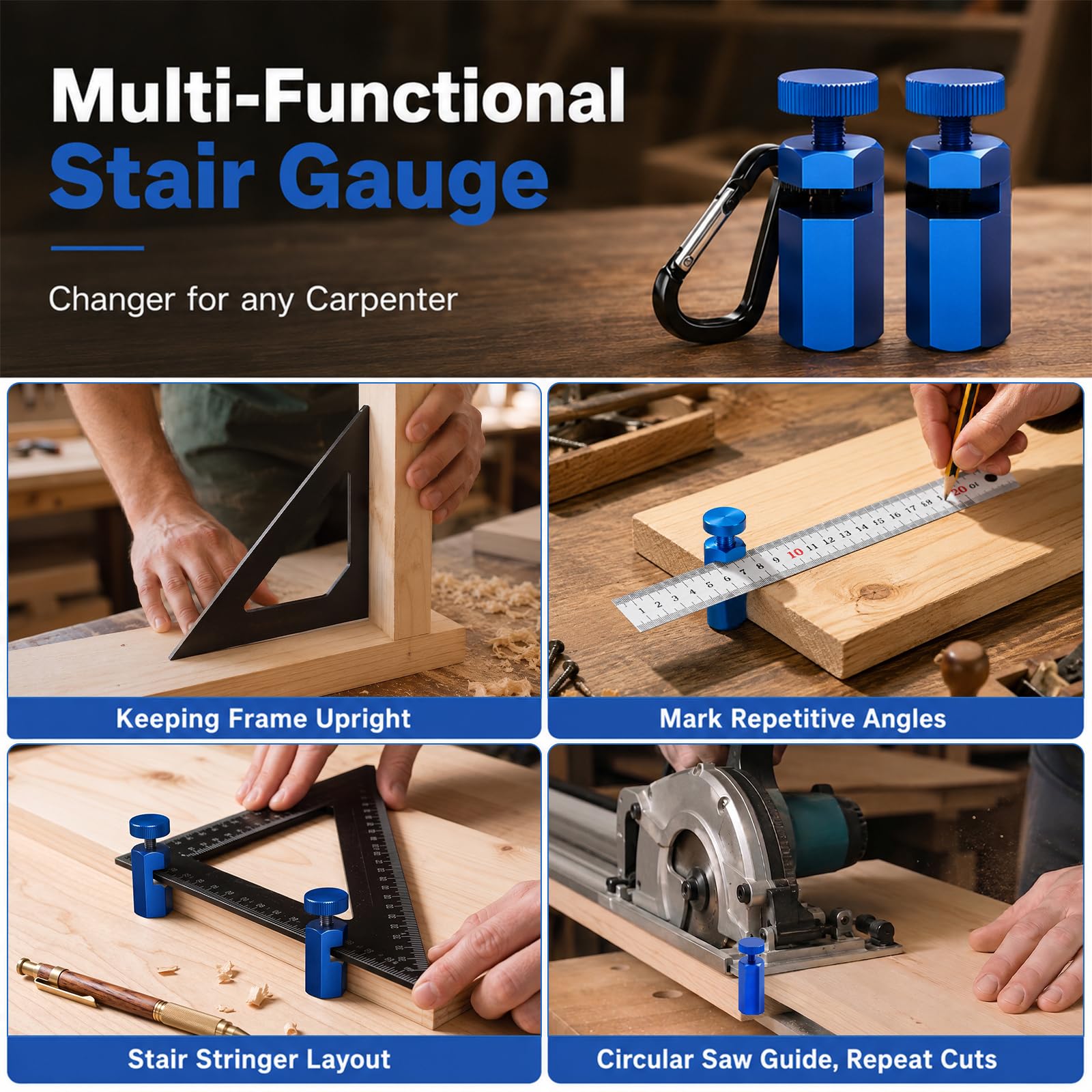 Stair Gauges for Framing - Precise Angles, Easy Marking -6
