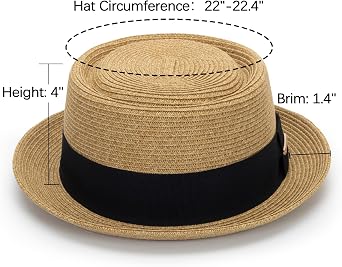 Amazon | 夏用 春 麦わら帽子 ポークパイハット レディース メンズ