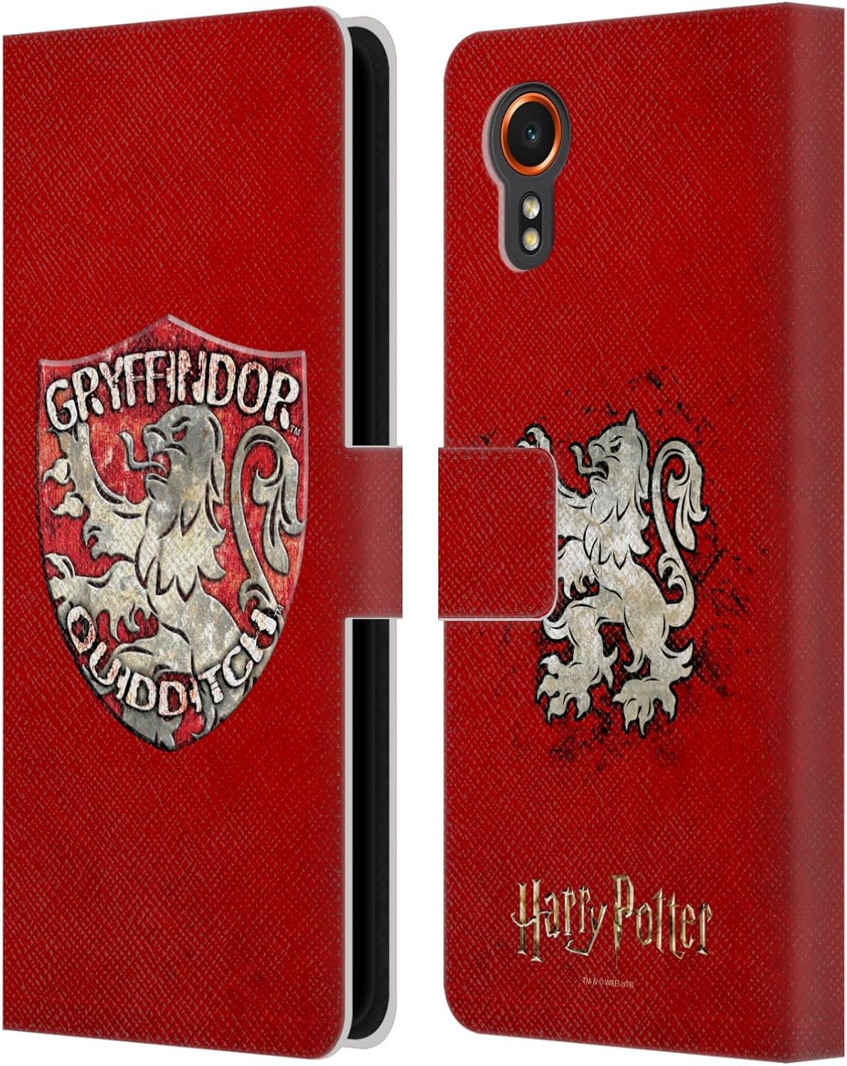 Head Case Designs Officially Licensed Harry Potter Gryffindor Quidditch Badge Prisoner of Azkaban V Leather Wallet Case Compatible with Samsung Galaxy Xcover7 5G