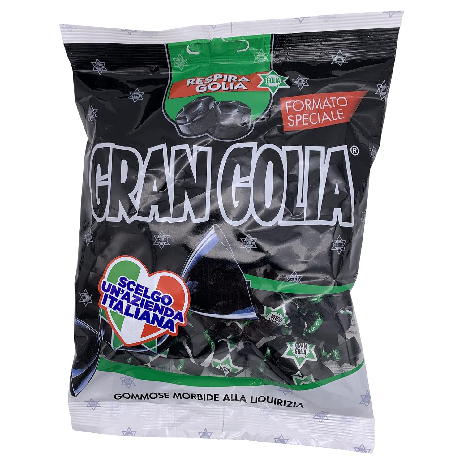 Golia | Italian Candy | Goliath licorice gummy candies 200 g | Golia Candy | 7.05 Ounce Total Weight