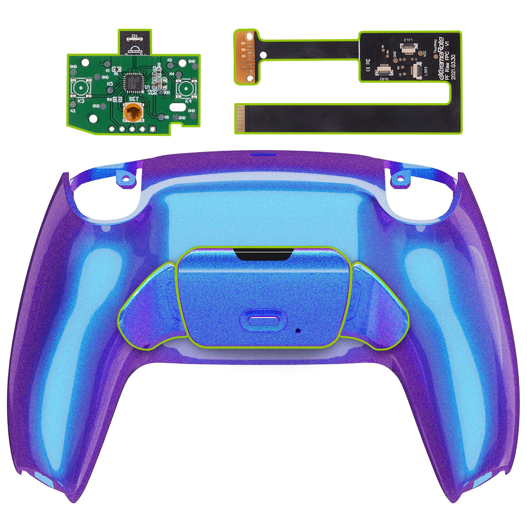 Buy EXtremeRate Chameleon Purple Blue Programable Rise Re Kit For Ps5 Buy EXtremeRate Chameleon Purple Blue Programable Rise Re Kit For Ps5