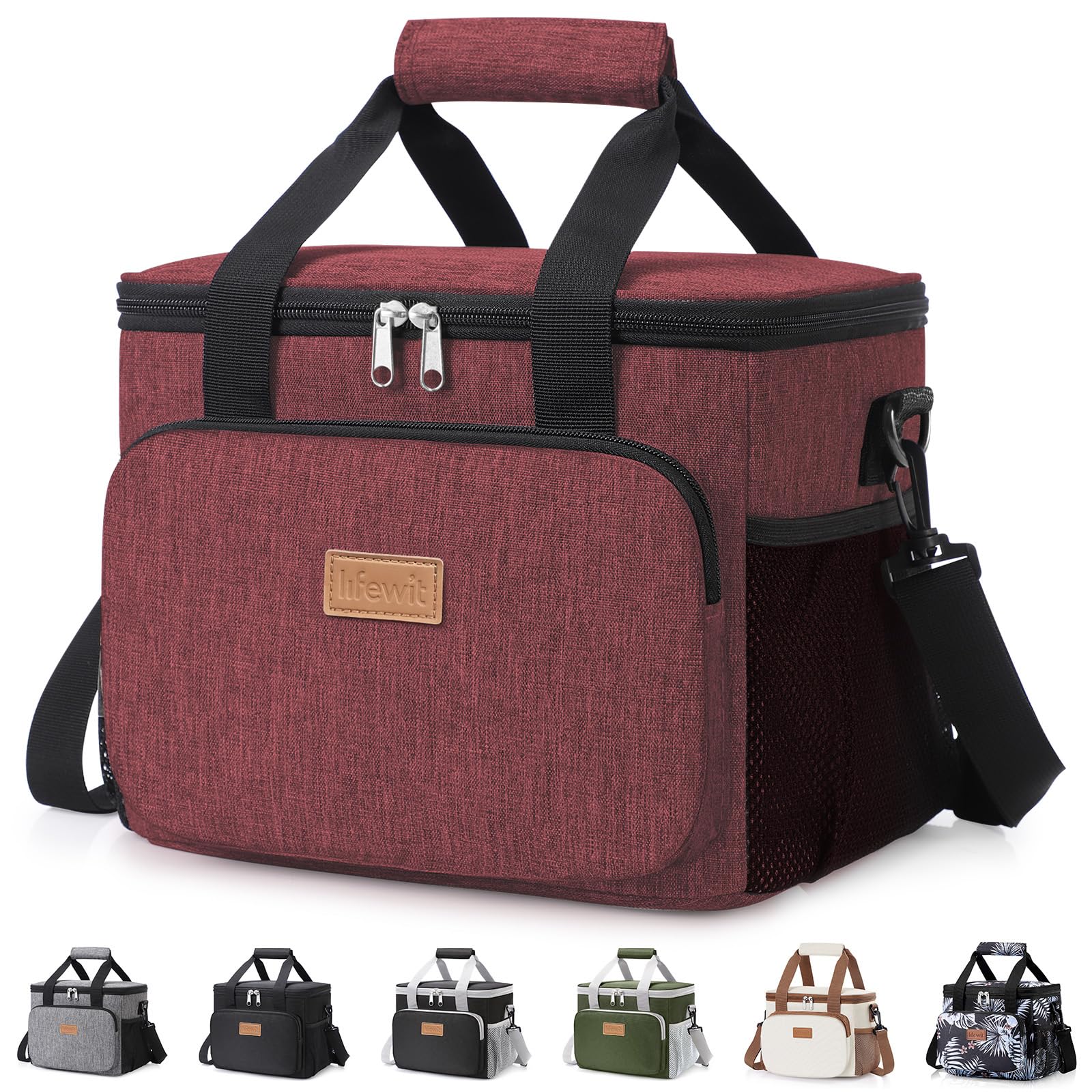Lifewit Kühltasche klein unterwegs, Isolierte Cooler Bag Lunchtasche faltbar für Herren und Damen, wasserdichte Thermotasche Umhänge für Essen, Bier, Arbeit, Strand, Reise