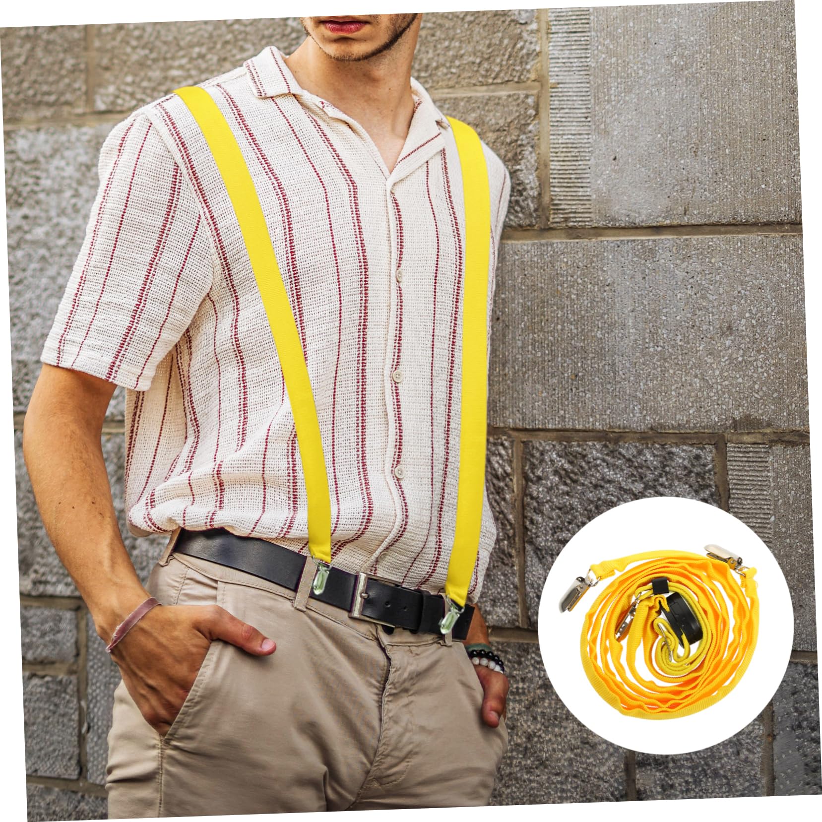 GALPADA 3pièces Pantalon à Bretelles Lumineuses Réglables Avec Clips Pour Festivals Et Fêtes Accessoire Pratique Et Stylé