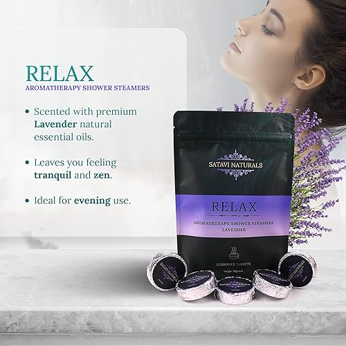 Miniatura 9 de Vaporizadores de ducha de aromaterapia (paquete de 5) variedad, pestañas de vapor perfumadas para cuidado personal, bombas de baño aromáticas de