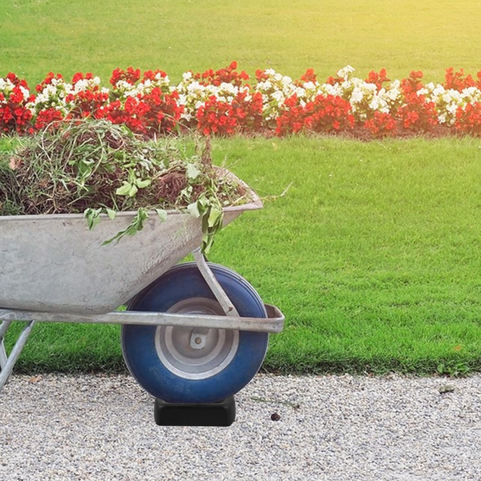 TOYANDONA Podnośnik podłogowy, : gumowy klin stabilizujący do koła pojedynczego 6" - blokada kół do transportu przyczep kempingowych, łodzi kempingowych i innych - łatwy w transporcie, 6,3 x 4,7