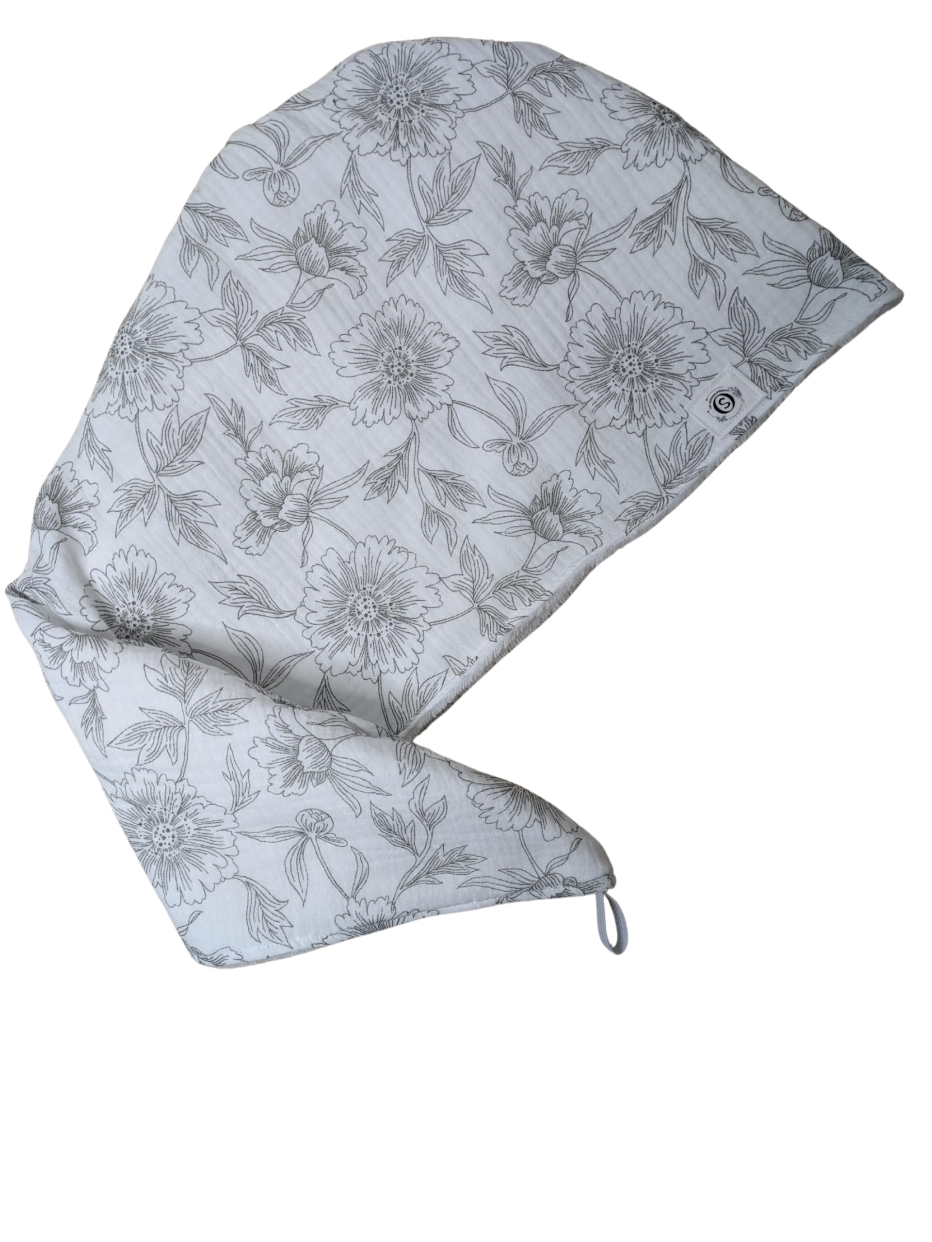 Turban cheveux double gaze de coton et bambou séchage rapide fait main