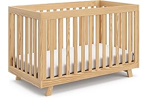 Convertible Natural Crib: From Baby to Toddler and Daybed