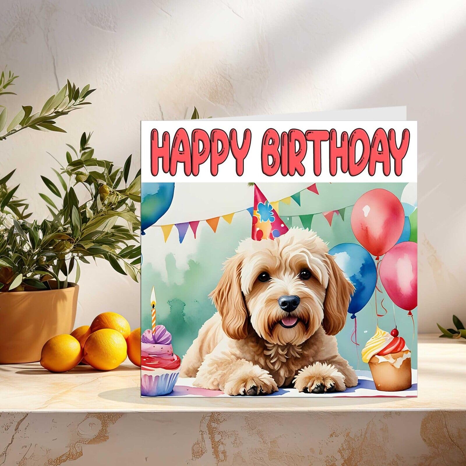 Cockapoo Geburtstagskarte – Lustige Hunde-Karte, 145x145 Mm, Aus Recyceltem Karton