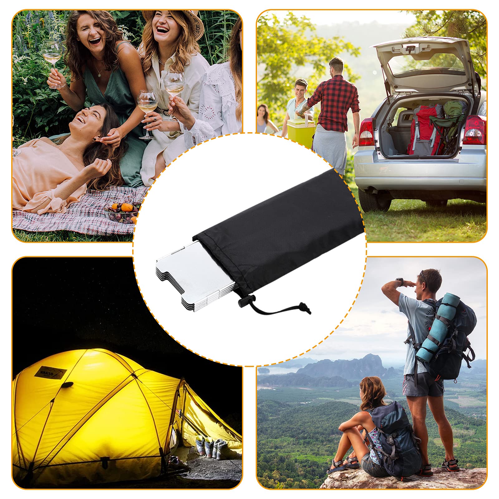 IHONYI Windscherm voor gasfornuis, campingkooktoestel, aluminium campinggasfornuis, licht windscherm, camping, opvouwbaar campingkooktoestel, kookgerei voor picknick, outdoor, grill