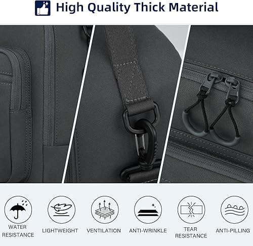 Miniatura 5 de Lonchera aislada con correa ajustable para el hombro, lonchera para mujeres y hombres, lonchera portátil reutilizable para oficina, trabajo, picnic