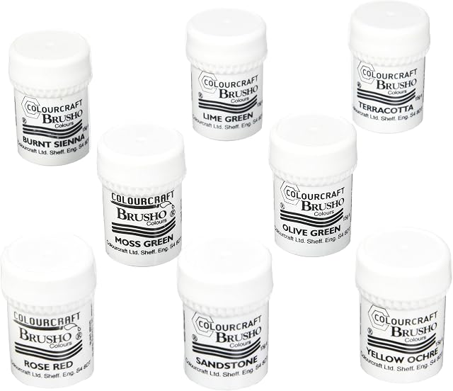 Brusho by Colourcraft Brusho Crystal Colour Set, Multi, 8 Count (Pack of 1)