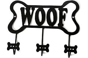 DEI "Woof" Bone Leash Holder: Wall Rack for Dog Leashes