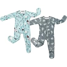 Baby Footie Pajamas, Rayon Derived from Bamboo Sleepers 2-Pack | zipper closure