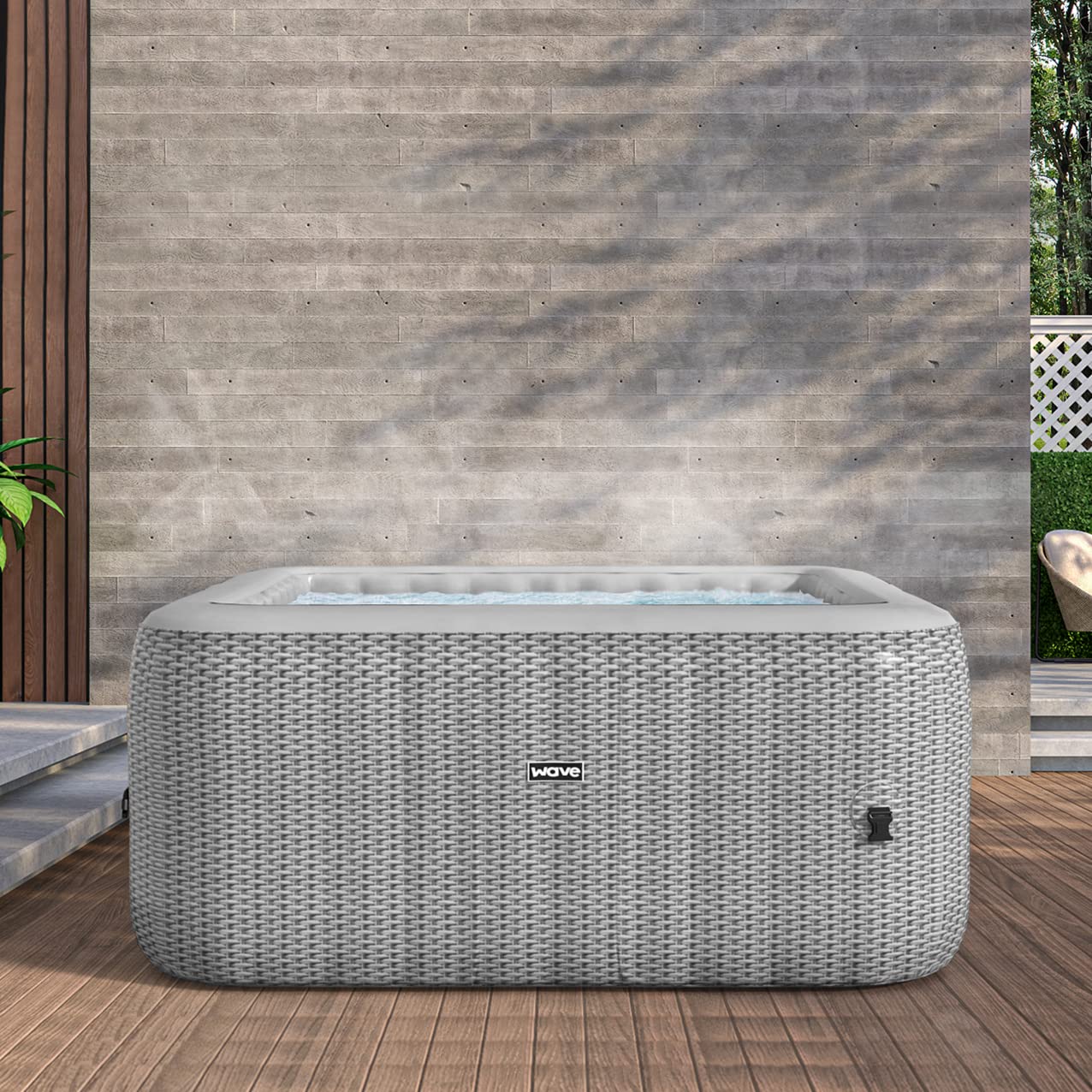 Buy WAVESpa Pacific 4 Person Square Inflatable Hot Tub, Fast Heating