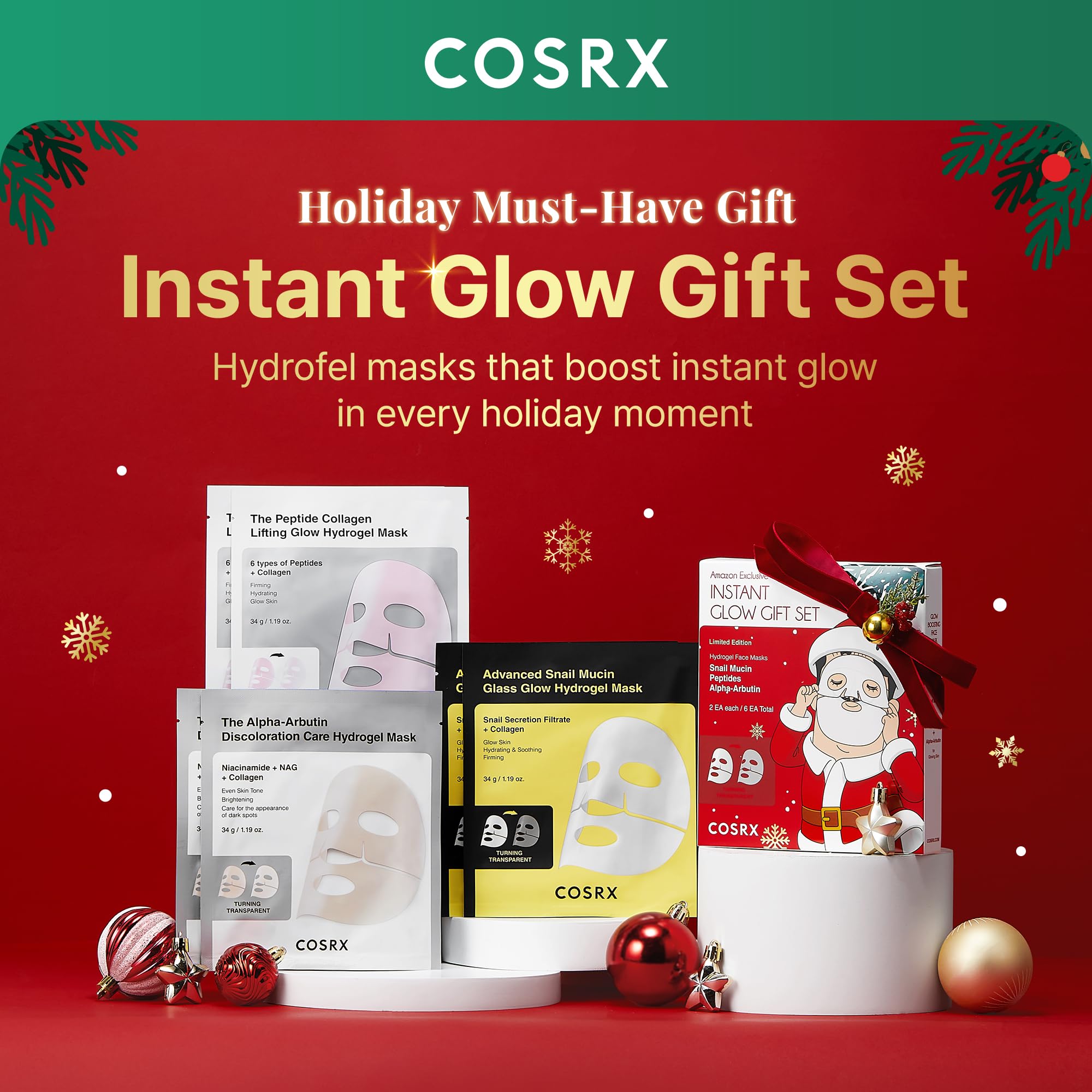 Amazon.com : COSRX Glow-Boosting Face Mask Limited Gift Set 6ea