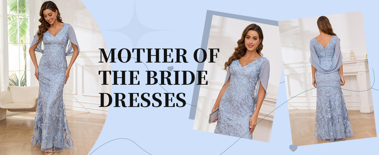 Amazon.com: Mollyevers Mermaid Mother of The Bride Dresses for Wedding  Formal Lace Evening Gowns with Cape Black Size 0 : Clothing, Shoes & Jewelry